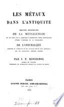 LES METAUX DANS L'ANTIQUITE 
