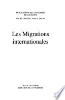 Les Migrations internationales