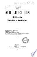 Les mille et un romans, nouvelles et feuilletons