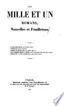 Les mille et un romans, nouvelles et feuilletons