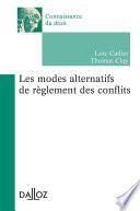 Les modes alternatifs de règlement des conflits