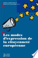 Les modes d'expression de la citoyenneté européenne