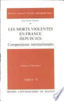 Les Morts violentes en France depuis 1826