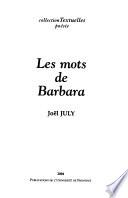 Les mots de Barbara