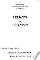 Les mots de l'argent