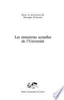 Les mutations actuelles de l'Université