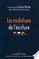 Les mutations de l’écriture