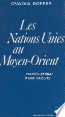 Les Nations Unies au Moyen-Orient