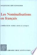 Les Nominalisations en français
