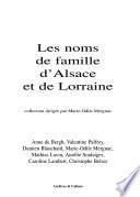 Les noms de famille d'Alsace et de Lorraine