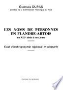 Les noms de personnes en Flandre-Artois