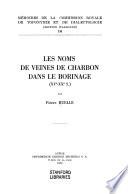 Les noms de veines de charbon dans le Borinage