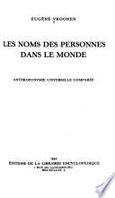 Les noms des personnes dans le monde
