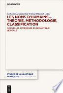 Les noms d’humains - théorie, méthodologie, classification