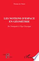 Les notions d'espace en géométrie
