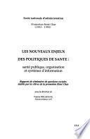Les Nouveaux enjeux des politiques de santé