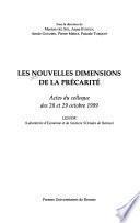 Les nouvelles dimensions de la précarité