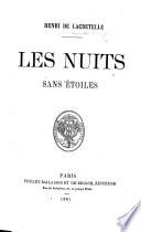 Les Nuits sans Étoiles. [Poems.]