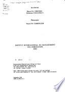 Les objectifs et les performances des petits périmètres irrigués autour des barrages: Actes de l'atelier national, Ouagadougou, 08-10 Juin 1994 [Proceedings of National Workshop on Objectives and Performance of Small-Scale Reservoir-based Irrigation Sch]
