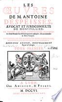 Les Oeuvres de M. Antoine Despeisses...