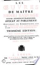 Les oeuvres de maître Henri Basnage