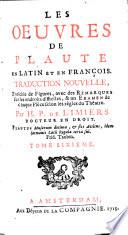 Les oeuvres de Plaute