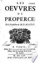 Les oeuvres de Properce