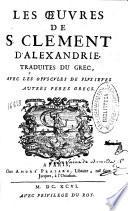 Les oeuvres de S. Clement d'Alexandrie
