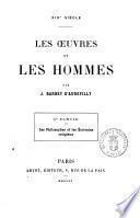Les oeuvres et les hommes 19. siècle par J. Barbey d'Aurevilly