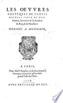 Les Oeuvres Poetiques De Clovis Hesteau Sieur De Nuysement