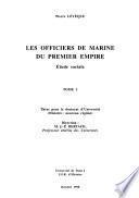 Les officiers de marine du Premier Empire