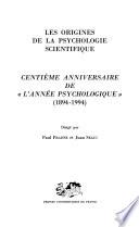Les Origines de la psychologie scientifique