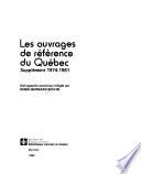 Les ouvrages de référence du Québec