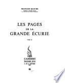Les pages de la Grand écurie