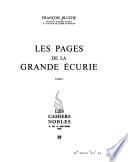 Les Pages de la Grande écurie ...