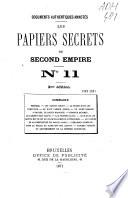 Les papiers secrets du Second Empire