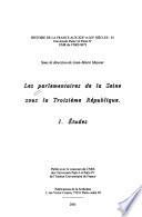Les parlementaires de la Seine sous la Troisième République