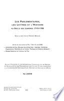 Les parlementaires, les lettres et l'histoire