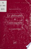 Les Philosophies de l'environnement