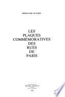 Les plaques commémoratives des rues de Paris