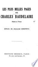 Les plus belles pages de Charles Baudelaire