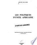 Les politiques d'unité africaine