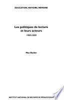 Les politiques de lecture et leurs acteurs