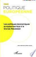 Les politiques économiques européennes face à la Grande Récession