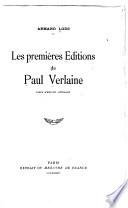 Les Premières éditions de Paul Verlaine