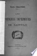 Les Premiers imprimeurs de Saint-Lô