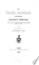 Les presses mécaniques d'imprimerie anglaises et américaines