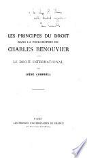 Les principes du droit dans la philosophie de Charles Renouvier