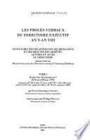 Les procès-verbaux du Directoire exécutif, an V-an VIII: 16 pluviôse-10 prairial an V [4 février-29 mai 1797
