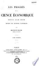 Les progrès dee la science économique depuis Adam Smith
